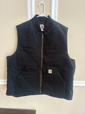 Carhartt Black Quilted Work Vest